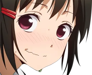 😅 Anime, Mädchen, Gesicht, süß, Manga, fröhlich, kawaii telegram sticker