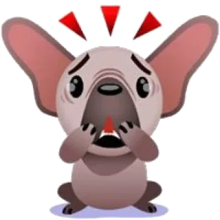 🙃 desenho animado, cachorro, chocado, expressão, animal, surpresa telegram sticker