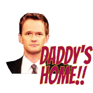 😏 DADDY'S HOME!! humour, neil patrick harris, daddy's home, série tv, sitcom telegram sticker