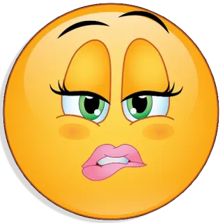 😏 Emoji, Expressão, Lábios, Olhos, Rosto telegram sticker