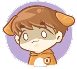 😤 การ์ตูน, ตัวละคร, หูหมา, น่ารัก, มาสคอต telegram sticker