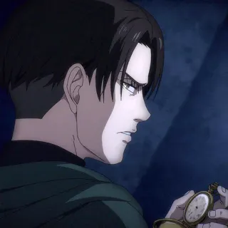 😒 Levi Ackerman Attack on Titan Anime, Levi Ackerman, Ataque dos Titãs, Mangá, Personagem, Soldado, Relógio de bolso telegram sticker