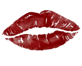 💋 labios, rojo, beso, boca, lápiz labial telegram sticker