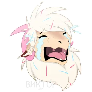 😢 울음, 슬픈, 애니메이션, 양, 괴로운 telegram sticker