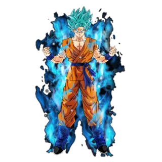 💎 Goku Dragon Ball Anime, Dragon Ball, Goku, Super Saiyajin, Aura Azul, Luta, Desenho animado telegram sticker