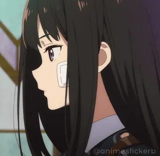 😯 anime, kreskówka, dziewczyna, postać, naklejka whatsapp sticker