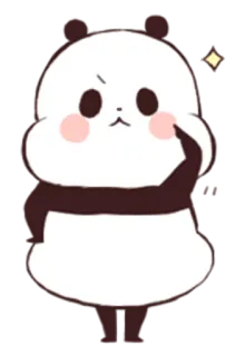 👍 Panda, Schattig, Dier, Cartoon, Beer telegram sticker
