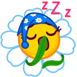 😴 Emoji, Tidur, Bunga, Kartun whatsapp sticker