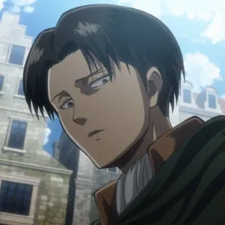 ☁️ Levi Ackerman Attack on Titan anime, attack on titan, levi, levi ackerman, soldier, manga telegram sticker