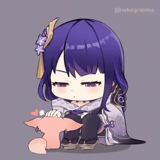 💜 nekogranma Chibi, Charakter, Niedlich, Kunstwerk telegram sticker