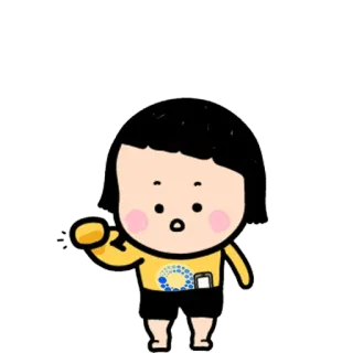 👊 漫画, 子供, キャラクター, かわいい, イラスト telegram sticker