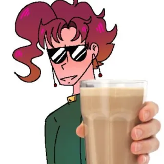 😎 Kakyoin Noriaki JoJo's Bizarre Adventure Anime, Jojo, Kakyoin, Noriaki, Cereza, Batido telegram sticker