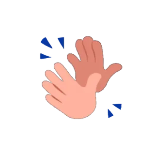 👏 aplauso, manos, ovación, emoji whatsapp sticker