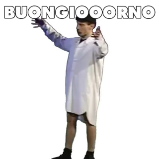 🌤 BUONGIOOOORNO italien, salutation, bonjour, mème, homme whatsapp sticker