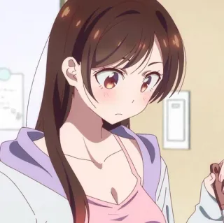 🍇 Mizuhara Chizuru Rent-A-Girlfriend Anime, Dziewczyna, Mizuhara Chizuru, Rent-A-Girlfriend, słodka, Portret whatsapp sticker