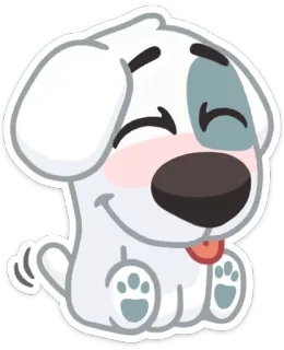 ☺️ perro, cachorro, dibujo animado, lindo, animal whatsapp sticker