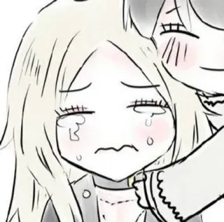 🌟 плачущий, грустный, мультфильм, эмоции, аниме telegram sticker
