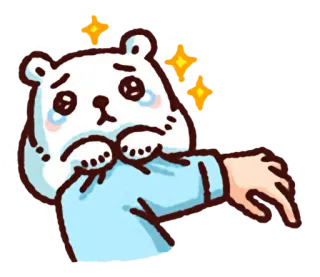 🐻 sad, bear, cartoon, sticker whatsapp sticker