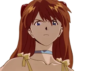 😀 Asuka Langley Soryu Neon Genesis Evangelion Asuka, Evangelion, Anime, Girl, Angry telegram sticker