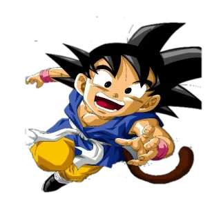 😆 Goku Dragon Ball anime, cartoon, goku, dragon ball, character, manga telegram sticker