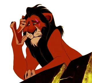 😓 Scar The Lion King lion, disney, villain, scar whatsapp sticker