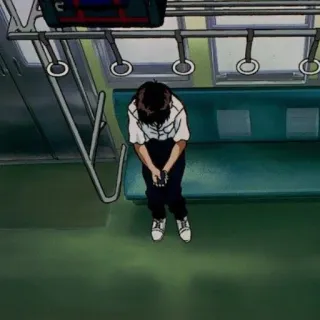 🚋 Shinji Ikari Neon Genesis Evangelion アニメ, 少年, ティーン, エヴァンゲリオン, マンガ telegram sticker