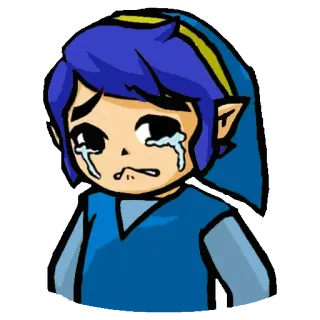 😥 Link The Legend of Zelda link, llorando, zelda, videojuego, dibujos animados telegram sticker