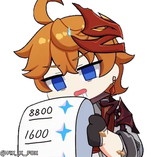 Genshin Impact @fixfox telegram stickers