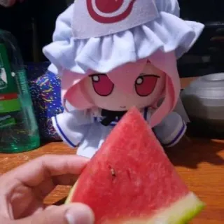 🍉 плюшевая игрушка, арбуз, еда, игрушка, аниме, кукла telegram sticker