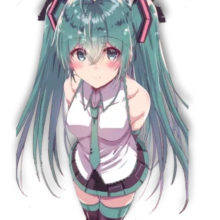 🙂 Hatsune Miku Anime, Vocaloid, Miku, Lindo, Kawaii, Hatsune telegram sticker