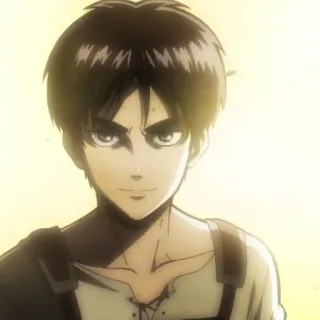 🗡 Eren Yeager Attack on Titan Anime, Eren Yeager, Attack on Titan, Personagem, Mangá whatsapp sticker