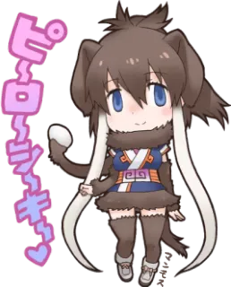 🍪 ピローツリー อนิเมะ, หมา, ตัวละคร, น่ารัก, ญี่ปุ่น telegram sticker