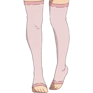 ❤️ legs, socks, anime, thigh high socks, pink telegram sticker