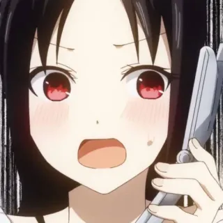 😳 Kaguya Shinomiya Kaguya-sama: Love Is War Аниме, Манга, Kaguya-sama, Love is War, Кагуя Шиномия, удивлён telegram sticker
