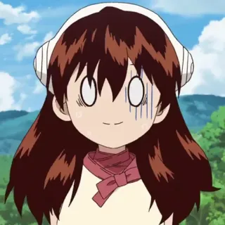 🧐 anime, dibujos animados, impactada, chica, linda, sorprendida telegram sticker
