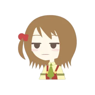 😐 Anime, Cartone animato, Ragazza, Carino, Manga, Chibi whatsapp sticker