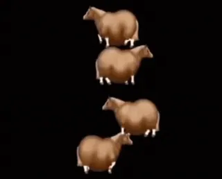 🤩 sheep, animal, farm, livestock, mammal whatsapp sticker