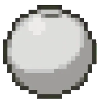 🌟 orb, sphere, pixel art, simple, white telegram sticker