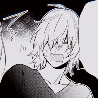 🖤 Anime, Manga, Nervös, Schweiß, Gesichtsausdruck telegram sticker