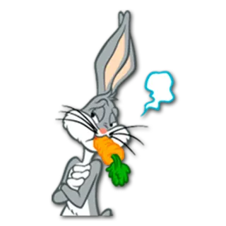 😐 Bugs Bunny Bugs Bunny, cartoon, carrot, Looney Tunes telegram sticker
