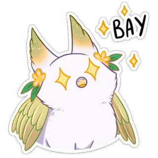 🤩 BAY lucu, binatang, kawaii, berkilau, bunga, stiker telegram sticker