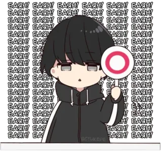 👎 БАЯН! Anime, Manga, Lingkaran, Meme, Rusia, Karakter telegram sticker