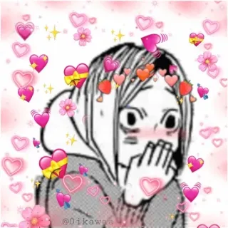 ❤️ @0ikawaa mignon, coeurs, animé, amour, kawaii telegram sticker
