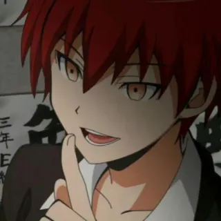 🤫 Karma Akabane Assassination Classroom Anime, Mangá, Cabelo ruivo, Personagem de anime, Karma, Akabane, Assassination Classroom telegram sticker