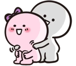 😳 pasangan, cinta, pelukan, kartun, imut, hubungan, kasih sayang, romantis telegram sticker
