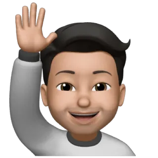 🙋‍♂ อวตาร, อีโมจิ, โบกมือ, ทักทาย, เป็นมิตร, 3D telegram sticker