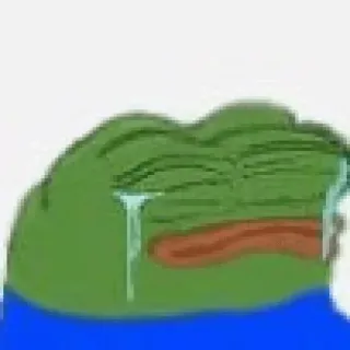 😭 Pepe the Frog Pepe Żaba, Mem, Smutny, Płaczący, Mem internetowy telegram sticker