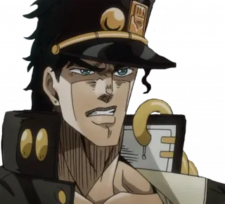 🖐 Jotaro Kujo JoJo's Bizarre Adventure anime, manga, Jotaro Kujo, JoJo's Bizarre Adventure, character, cool telegram sticker