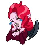 😭 demon, crying, sad, cartoon, fantasy, emotion, monster telegram sticker