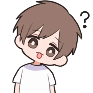 🤨 질문, 만화, 애니메이션, 혼란스러움, 생각, 소년 telegram sticker